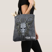 Gothic Cyborg Skull Custom Tote Bag (Dichtbij)