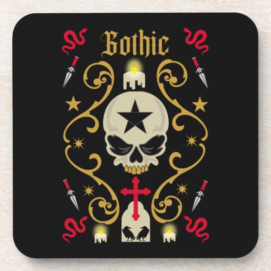 Gothic Dag en Gothische Kunst Bier Onderzetter (Voorkant)