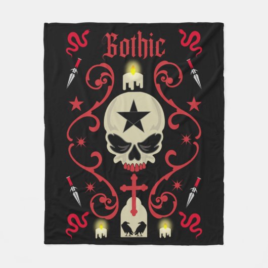 Gothic Dag Gothic Art Fleece Deken (Voorkant)