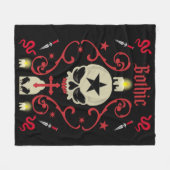 Gothic Dag Gothic Art Fleece Deken (Voorkant (Horizontaal))