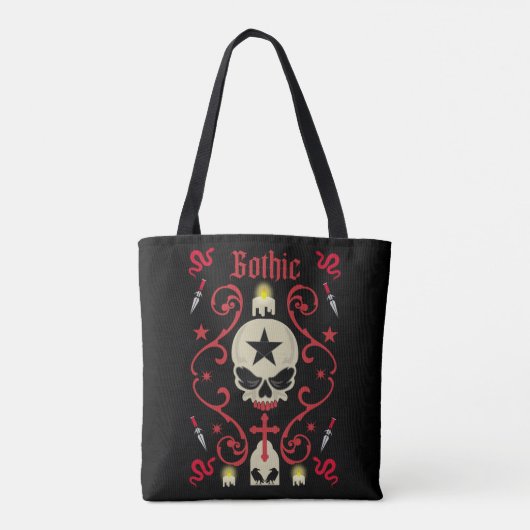 Gothic Dag Gothic Art Tote Bag (Achterkant)