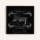 Gothic dagboek gepersonaliseerd notitieboek (Voorkant)