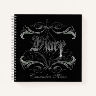 Gothic dagboek gepersonaliseerd notitieboek