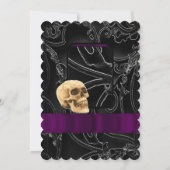 Gothic damask alternatieve bruiloft kaart (Achterkant)