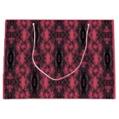 Gothic Damask Dark Pink en Black Lace Pattern Groot Cadeauzakje (Voorkant)