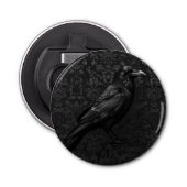 Gothic Damask en Raven Button Flesopener (Voorkant)