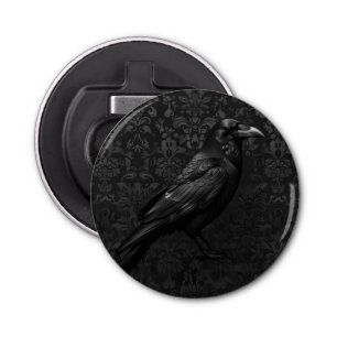 Gothic Damask en Raven Button Flesopener