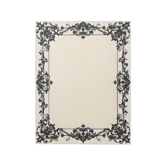 Gothic Damask Frame Notitieblok (Linkerzijde)