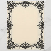 Gothic Damask Frame Stationery Paper Briefhoofd (Voorkant)