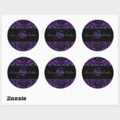 Gothic Damask Grunge Monogram Sticker (Vel)