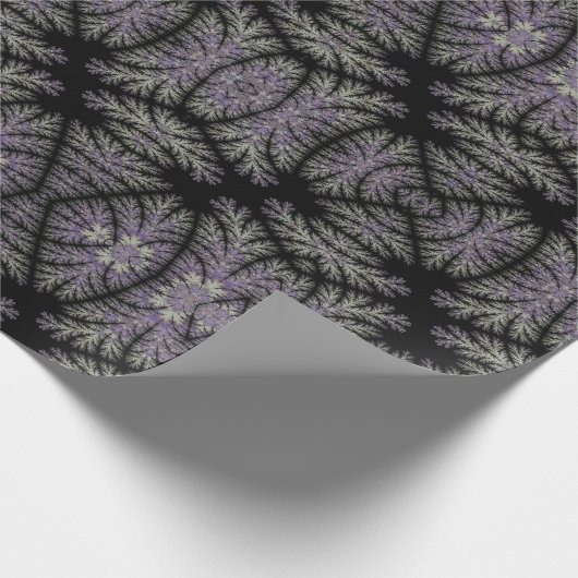 Gothic Damask Lavender Sage Fern Pattern Craft Cadeaupapier (Hoek)