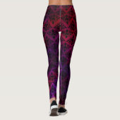 Gothic Damask met Black over Paars en Red Leggings (Achterkant)