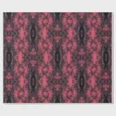 Gothic Damask Pink Lace Pattern Craft Cadeaupapier (Vlak)