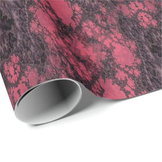 Gothic Damask Pink Lace Pattern Craft Cadeaupapier (Rol Hoek)