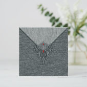 Gothic Damask Red Jewels Kaart (Staand voorkant)