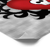 Gothic damask schedel decorative poster (Hoek)