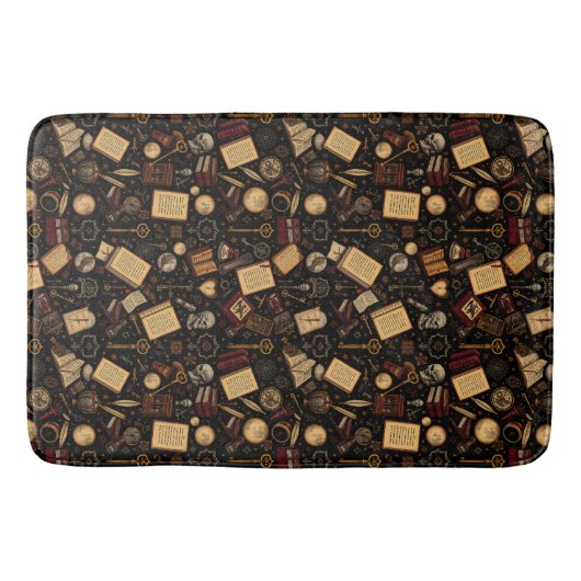 Gothic Dark Academia Bath Mat – Mysterieus en verf (Voorkant)