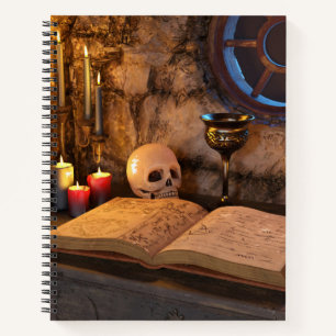 Gothic Dark Academia Kaarsverlichte Studeerkamer K Notitieboek