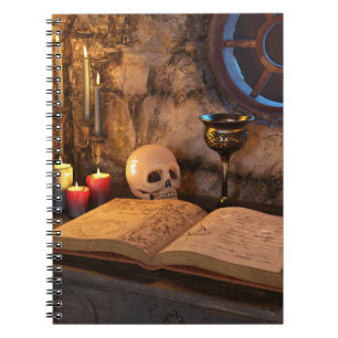 Gothic Dark Academia Kaarsverlichte Studeerkamer K Notitieboek