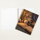 Gothic Dark Academia Kaarsverlichte Studeerkamer K Planner (Display)
