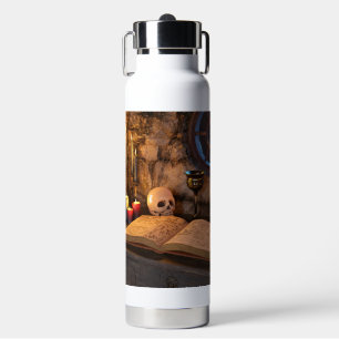 Gothic Dark Academia Kaarsverlichte Studeerkamer K Waterfles