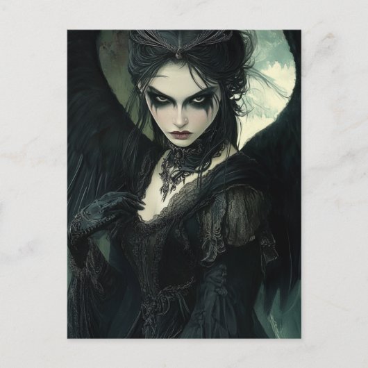 Gothic Dark Angel Fantasy Briefkaart (Voorkant)