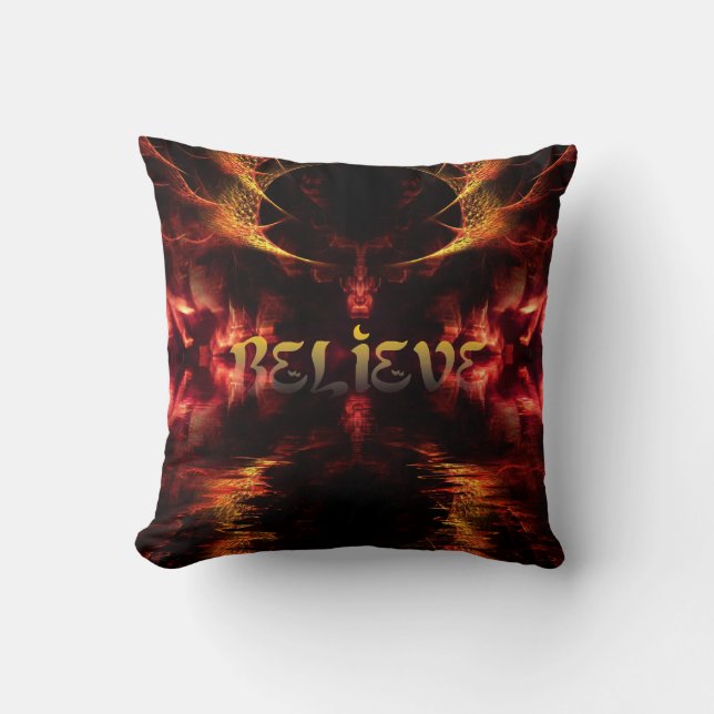 Gothic Dark Art geloven dat jumbo Cushion Pillow Kussen (Voorkant)
