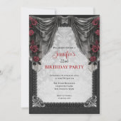 Gothic Dark Birthday invitation Kaart (Voorkant)