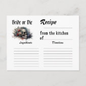 Gothic Dark Bride of Die Vrijgezellenfeest Recept Briefkaart (Voorkant)