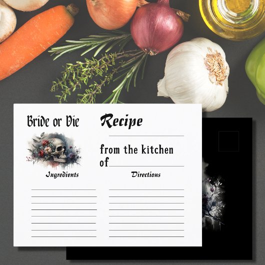Gothic Dark Bride of Die Vrijgezellenfeest Recept Briefkaart