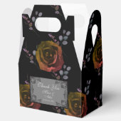 Gothic Dark Crimson Rozen Aangepast Bedankdoosjes (Geopend)