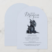Gothic Dark Dragon Baby Shower Uitnodiging (Voorkant / Achterkant)