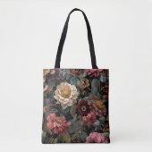 Gothic Dark en Moody  Floral Design Tote Bag (Voorkant)