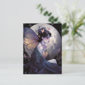 Gothic Dark Fairy Girl Fantasy Art Briefkaart (Staand voorkant)