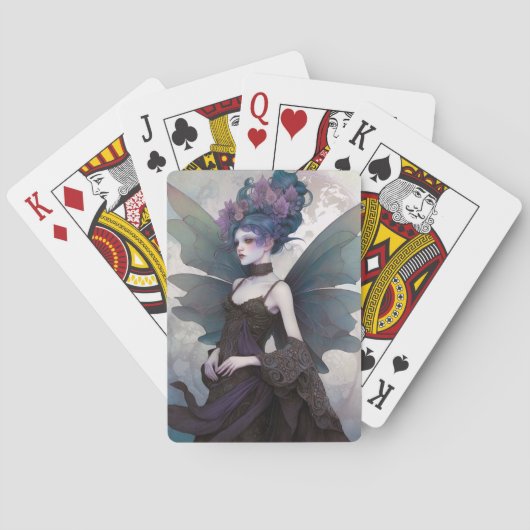 Gothic Dark Fairy Girl Fantasy Art Pokerkaarten (Achterkant)
