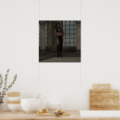 Gothic Dark Fantasy African Vampire Woman Poster (Keuken)