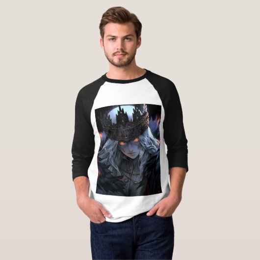 Gothic Dark Fantasy Anime T-shirt (Voorkant volledig)