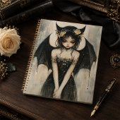 Gothic Dark Fantasy Fee met Bloemenkroon Planner