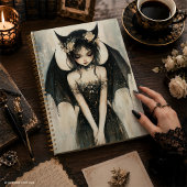 Gothic Dark Fantasy Fee met Bloemenkroon Planner