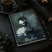 Gothic Dark Fantasy Feeënskelet Aangepaste Naam Notitieboek