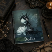Gothic Dark Fantasy Feeënskelet Aangepaste Naam Notitieboek