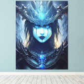 Gothic Dark Fantasy Litch Queen Canvas Afdruk (Insitu (Houten vloer))