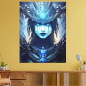 Gothic Dark Fantasy Litch Queen Canvas Afdruk (Insitu (Woonkamer))