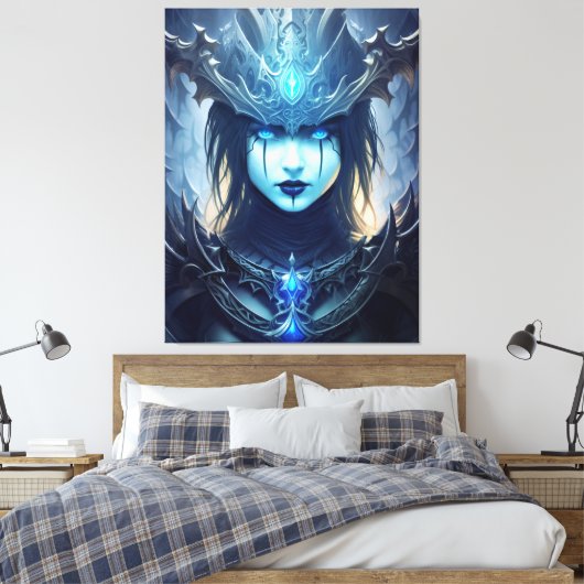 Gothic Dark Fantasy Litch Queen Canvas Afdruk (Insitu (Slaapkamer))