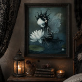 Gothic Dark Fantasy Skelet Fee Halloween Kunst Poster