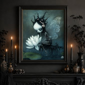 Gothic Dark Fantasy Skelet Fee Halloween Kunst Poster