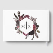 Gothic Dark Florals Gothic Bruiloft Gastenboek (Achterkant)