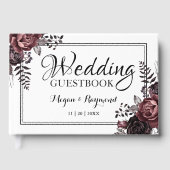 Gothic Dark Florals Gothic Bruiloft Gastenboek (Voorkant)