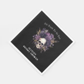 Gothic Dark Florals Schedel Vrijgezellenfeest serv Servet (Hoek)