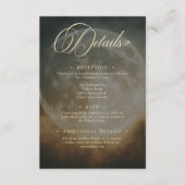 Gothic Dark Full Moon Arch Wedding Details Informatiekaartje (Voorkant)